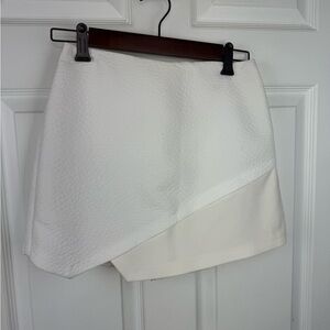 Topshop White Textured Mini Skort